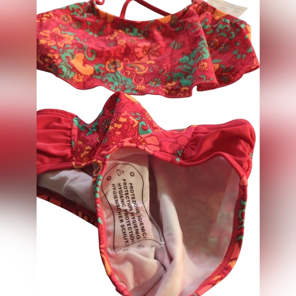 Kanu Surf Girls' Karlie Flounce Bikini Beach Sport 2 Piece Swimsuit Size 7 New. - Picture 4 of 8